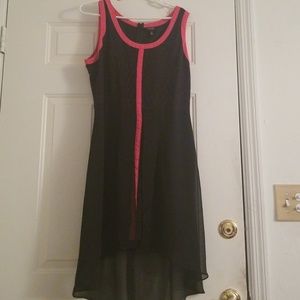 Black with Pink trim Nicole Dress